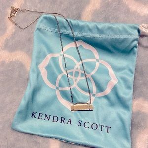 Kendra Scott Iridescent druzy bar necklace